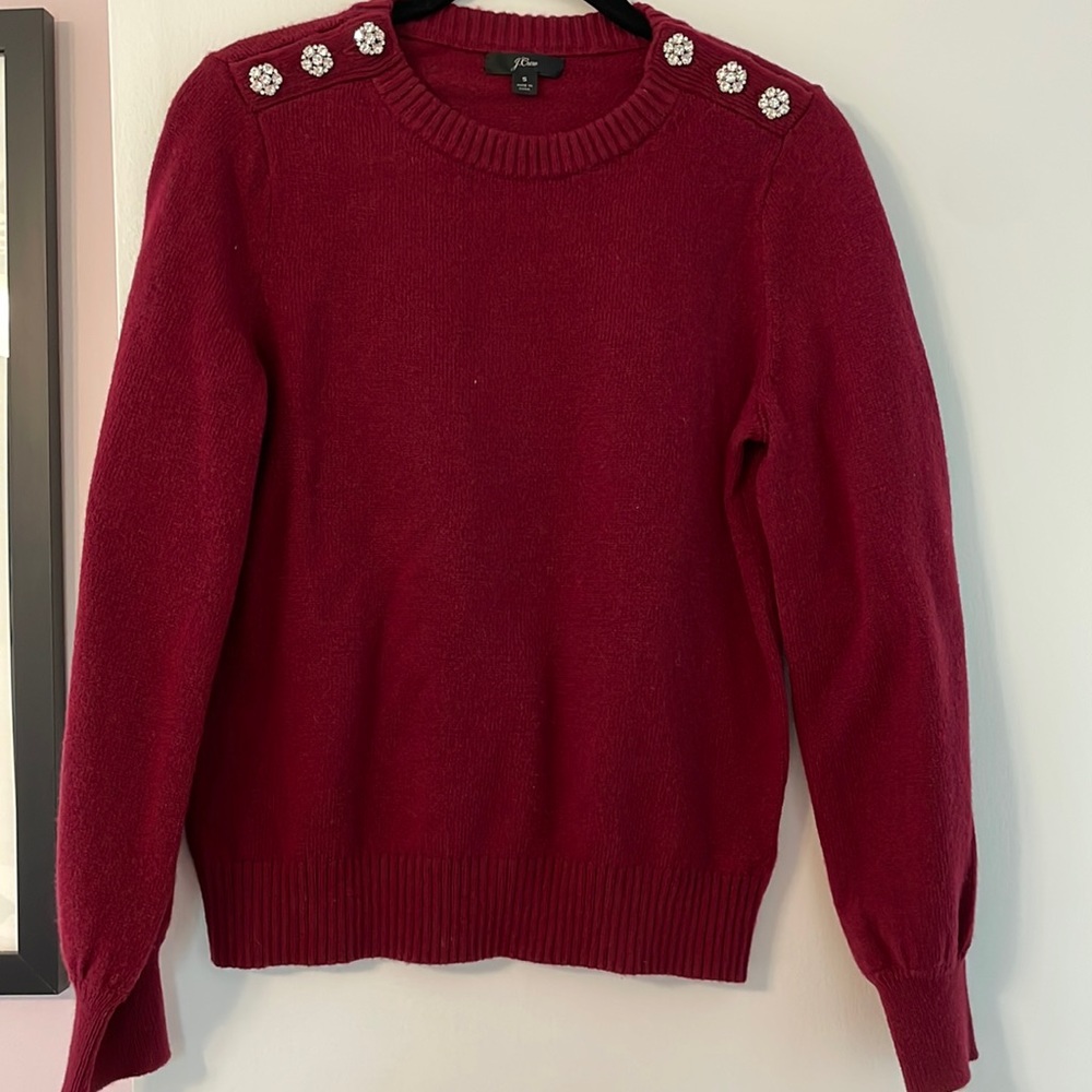 Burgundy j crew sweater. Size small.